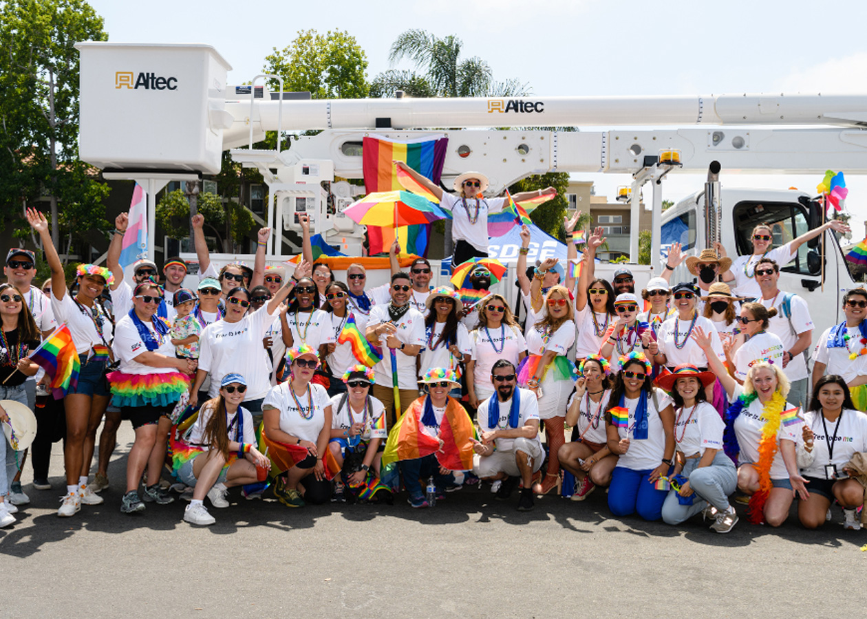 Sempra and SDG&E employees at the 2022 Pride parade