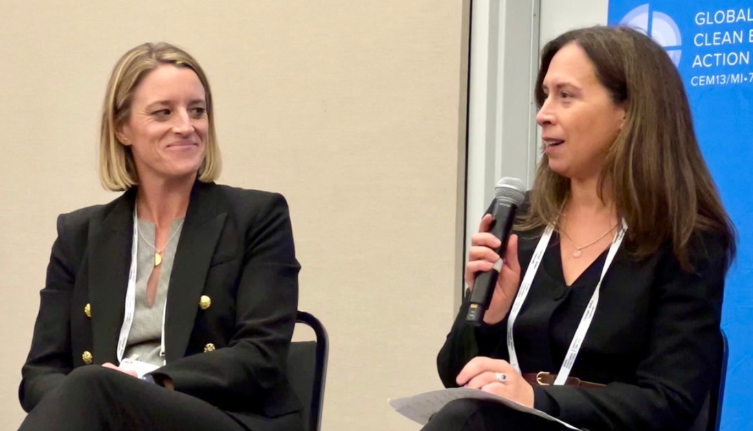 Lisa Larroque Alexander, senior vice president and chief sustainability officer of Sempra, speaks at the Global Clean Energy Action Forum in Pittsburgh