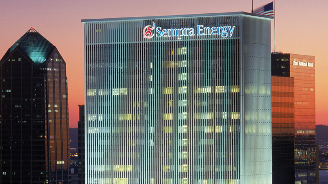 Sempra Energy's original HQ building in downtown San Diego, CA, USA