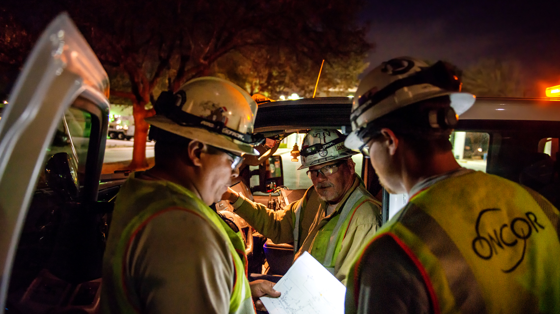 Members of the Oncor team in the field