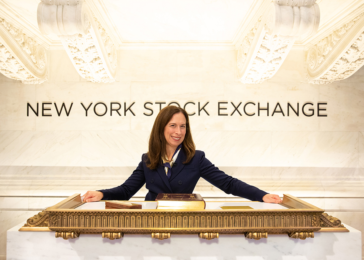 Lisa Alexander at the New York Stock Exchange