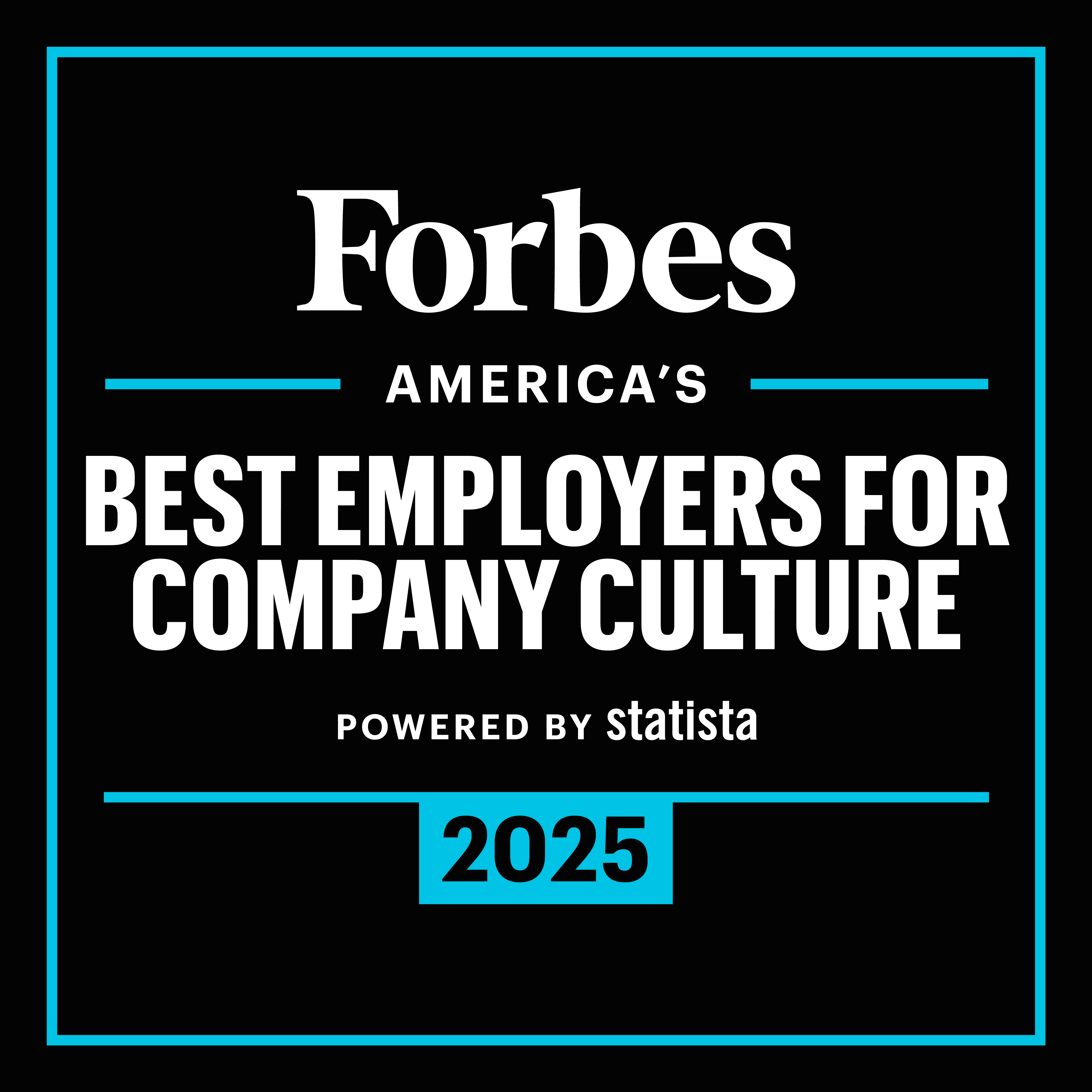 America's Best Employers for Company Culture 2025 award from Forbes