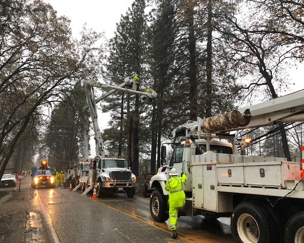 Oncor helped to restore power after Northern California wildfires.