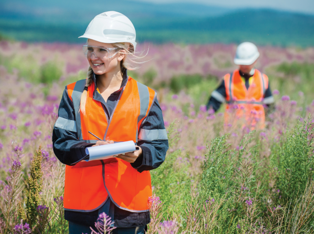 Woman in field